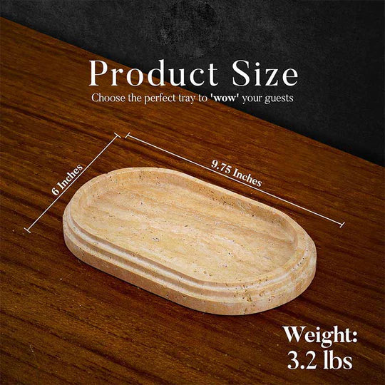 Versatile Serving Accent Oval Tray - Natural