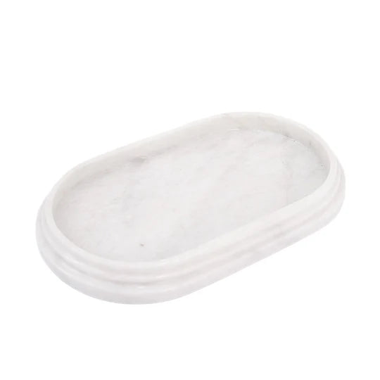 Versatile Serving Accent Oval Tray - White