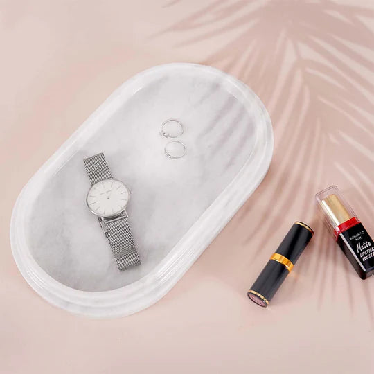 Versatile Serving Accent Oval Tray - White