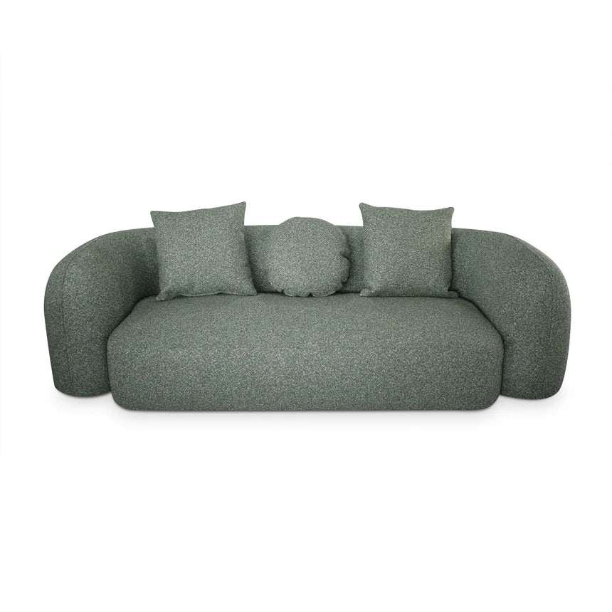 Versatile Style 3-Seater Fabric Sofa - Green
