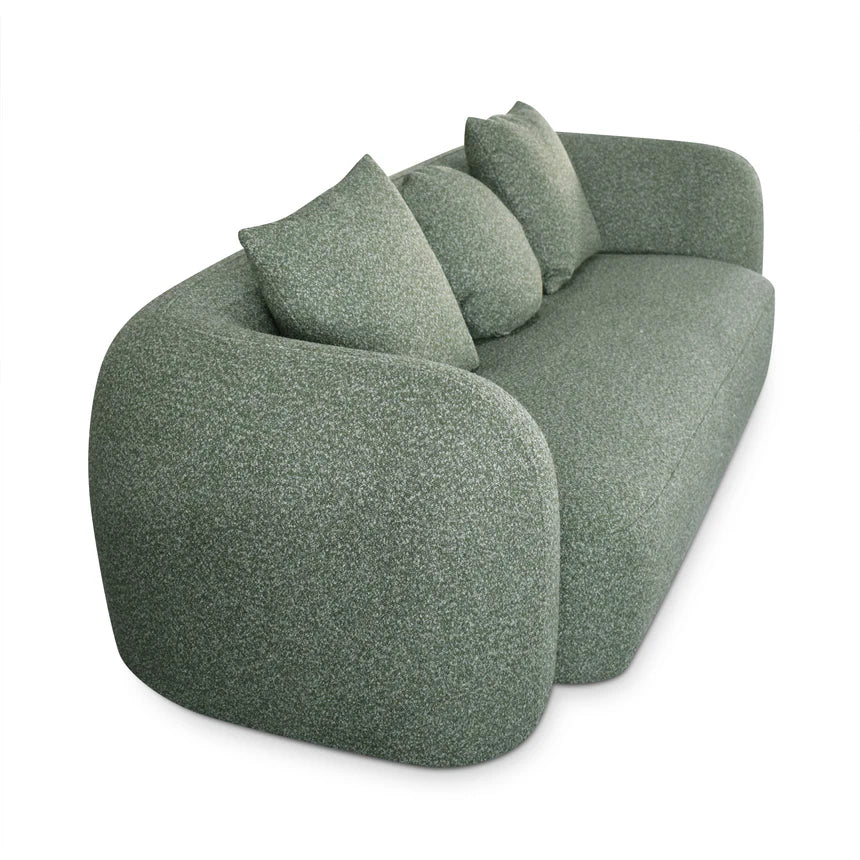 Versatile Style 3-Seater Fabric Sofa - Green