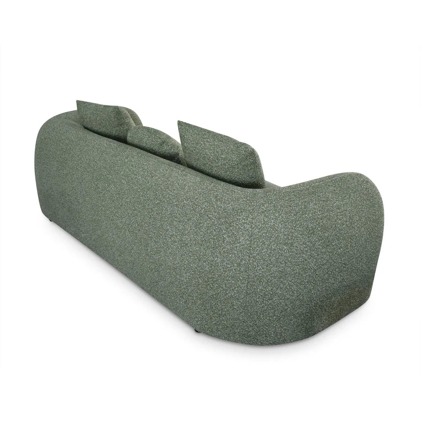 Versatile Style 3-Seater Fabric Sofa - Green