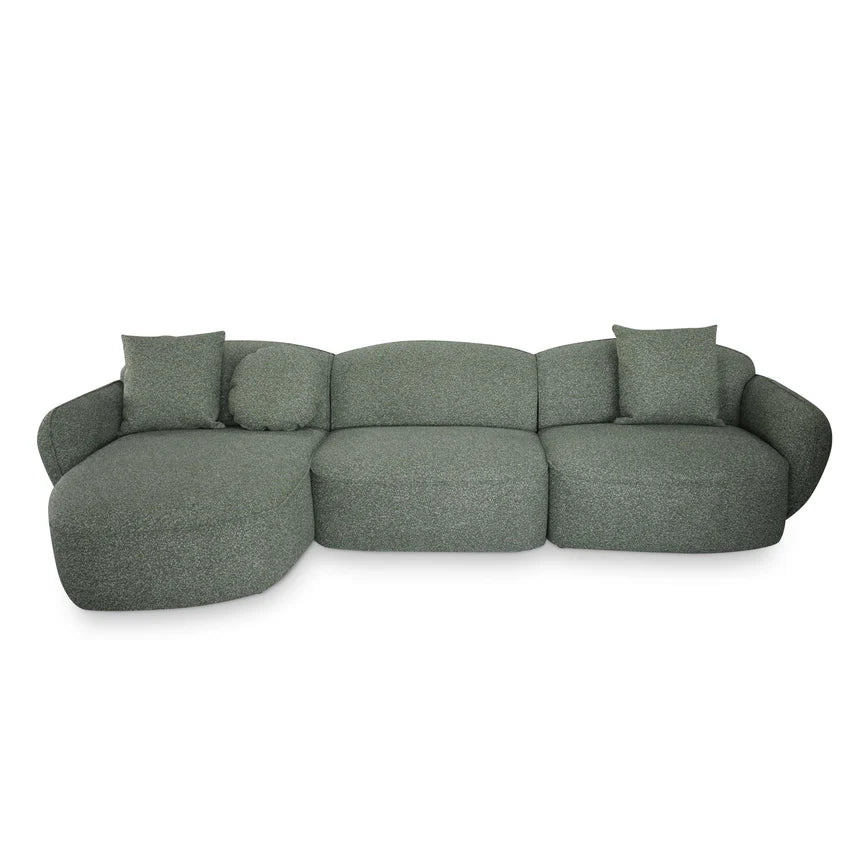 Versatile Style 3-Seater Left Chaise Sofa - Green