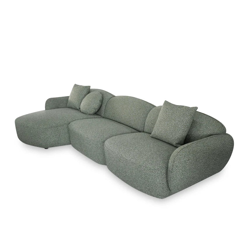 Versatile Style 3-Seater Left Chaise Sofa - Green