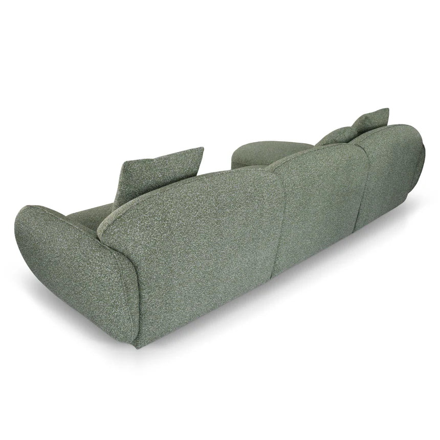 Versatile Style 3-Seater Left Chaise Sofa - Green