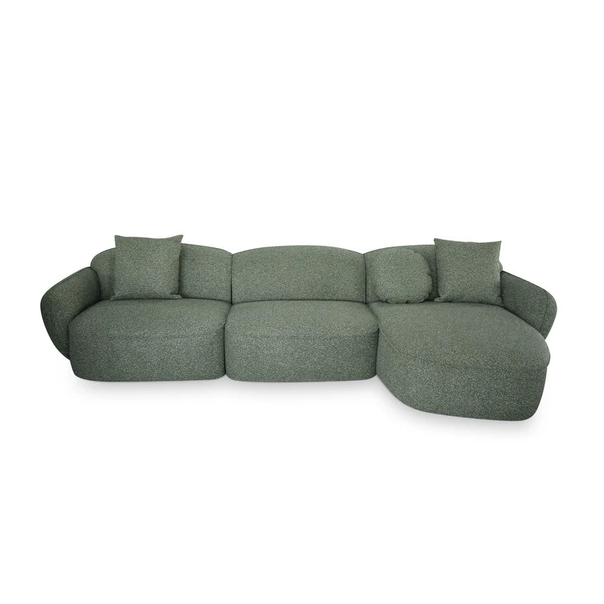 Versatile Style 3-Seater Right Chaise Sofa - Green