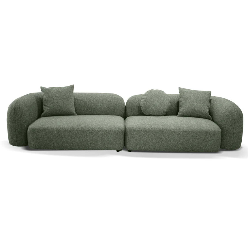 Versatile Style 4-Seater Fabric Sofa - Green