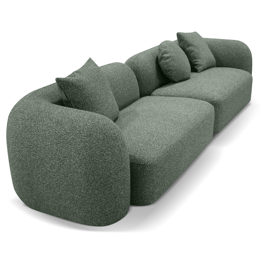 Versatile Style 4-Seater Fabric Sofa - Green