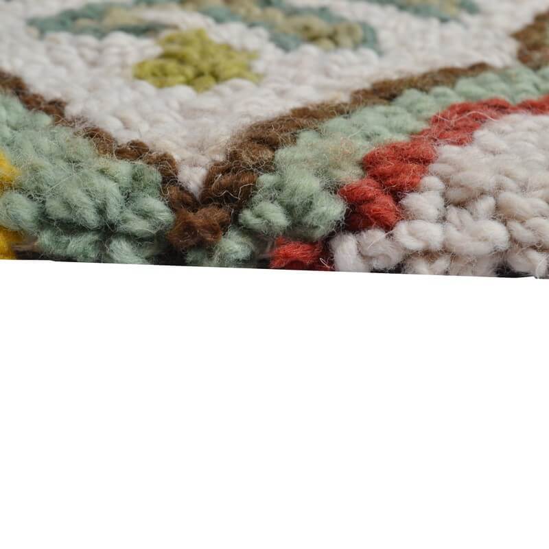 Vibrant Colors Handmade Woolen Rug