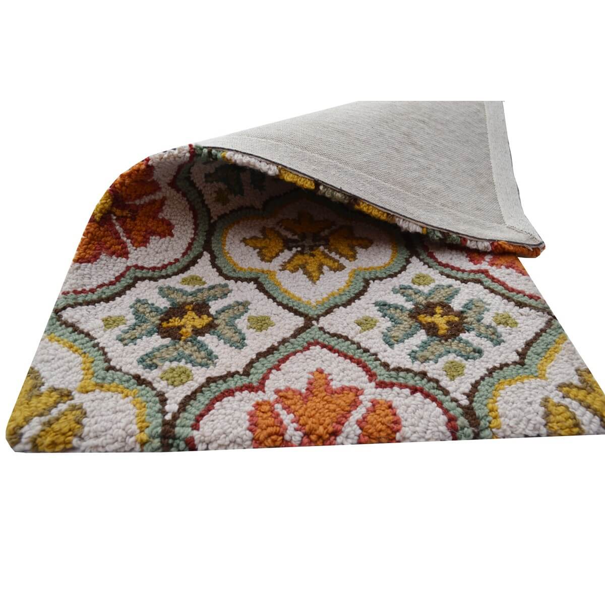 Vibrant Colors Handmade Woolen Rug