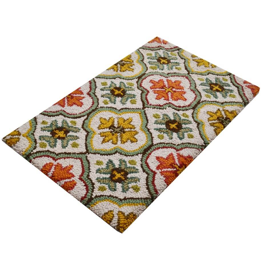 Vibrant Colors Handmade Woolen Rug