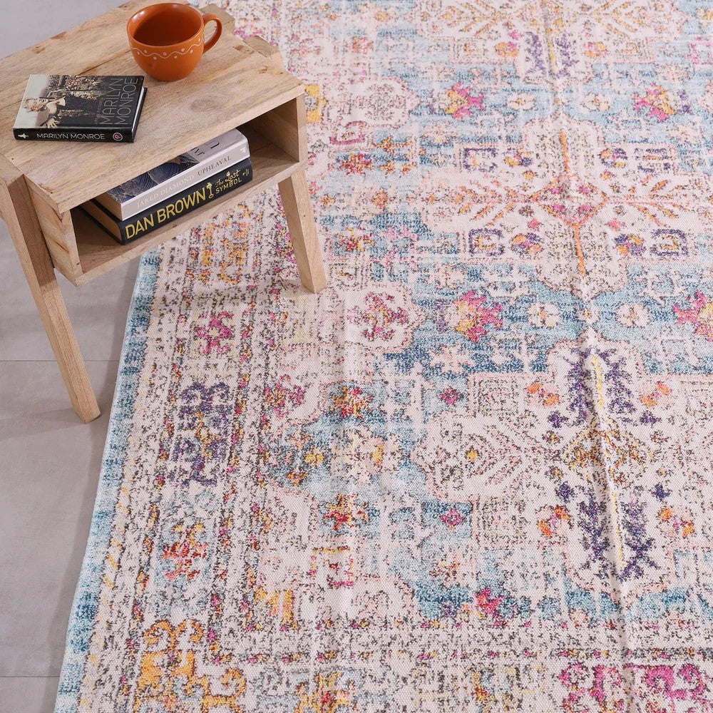 Vibrant Souk Boho Cotton & Wool Rug