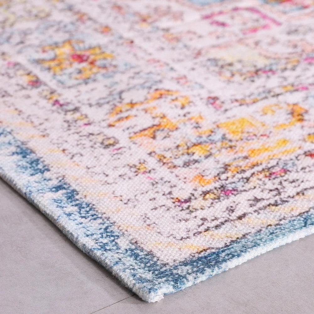 Vibrant Souk Boho Cotton & Wool Rug