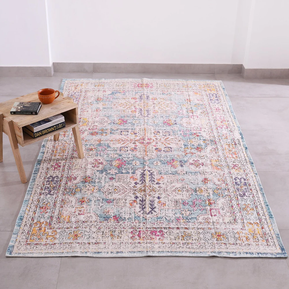 Vibrant Souk Boho Cotton & Wool Rug