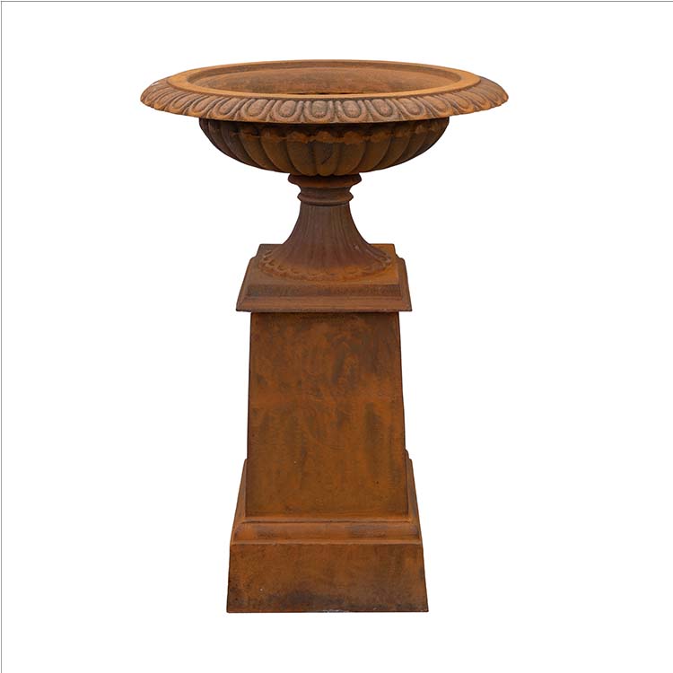 Victorian Cast Iron Urn - Rust