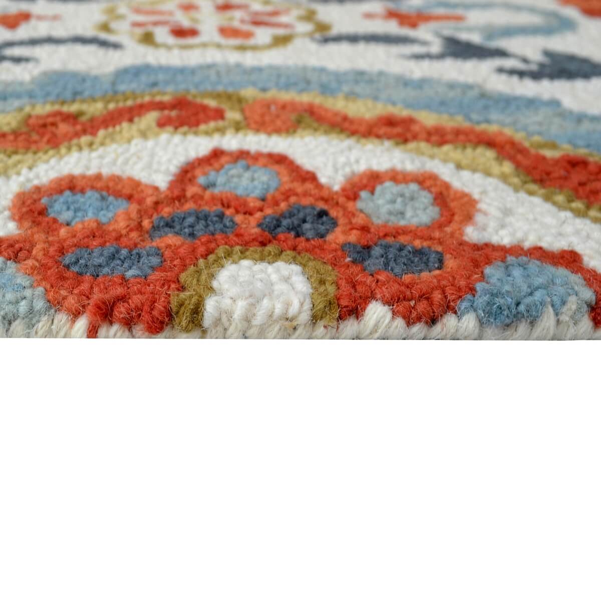 Vine Artistry Handmade Woollen Rug - Ivory (Available in 3 Sizes)