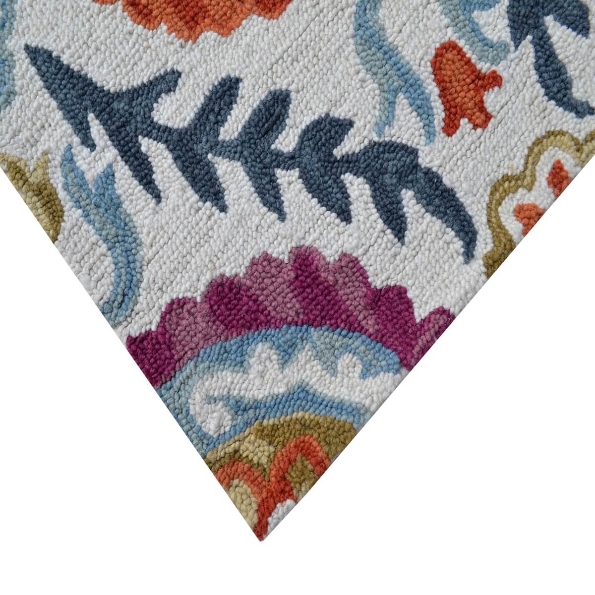 Vine Artistry Handmade Woollen Rug - Ivory (Available in 3 Sizes)