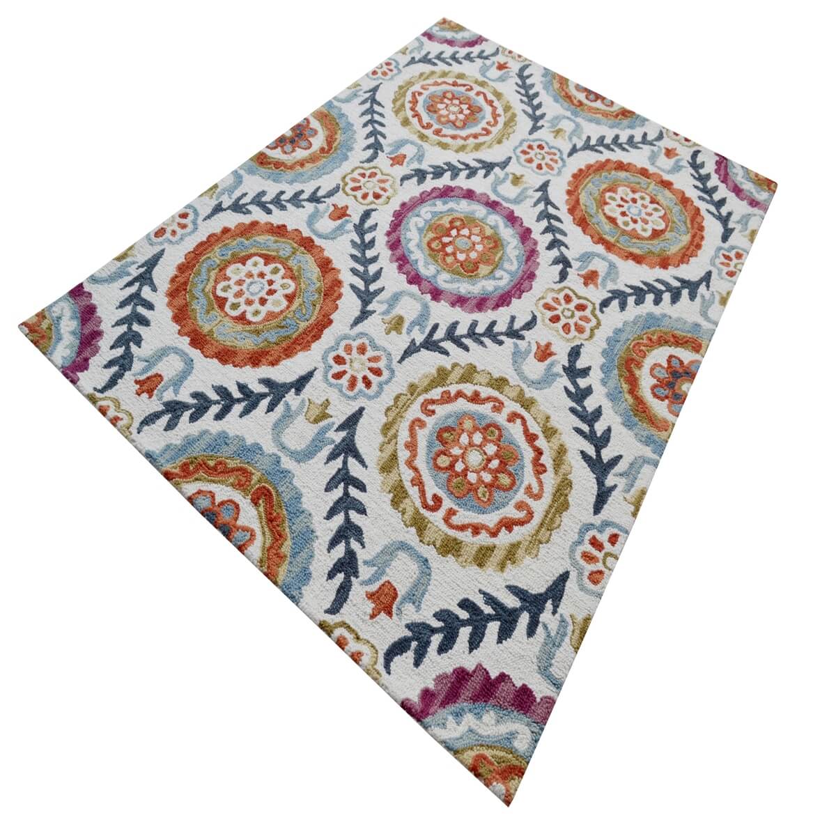 Vine Artistry Handmade Woollen Rug - Ivory (Available in 3 Sizes)