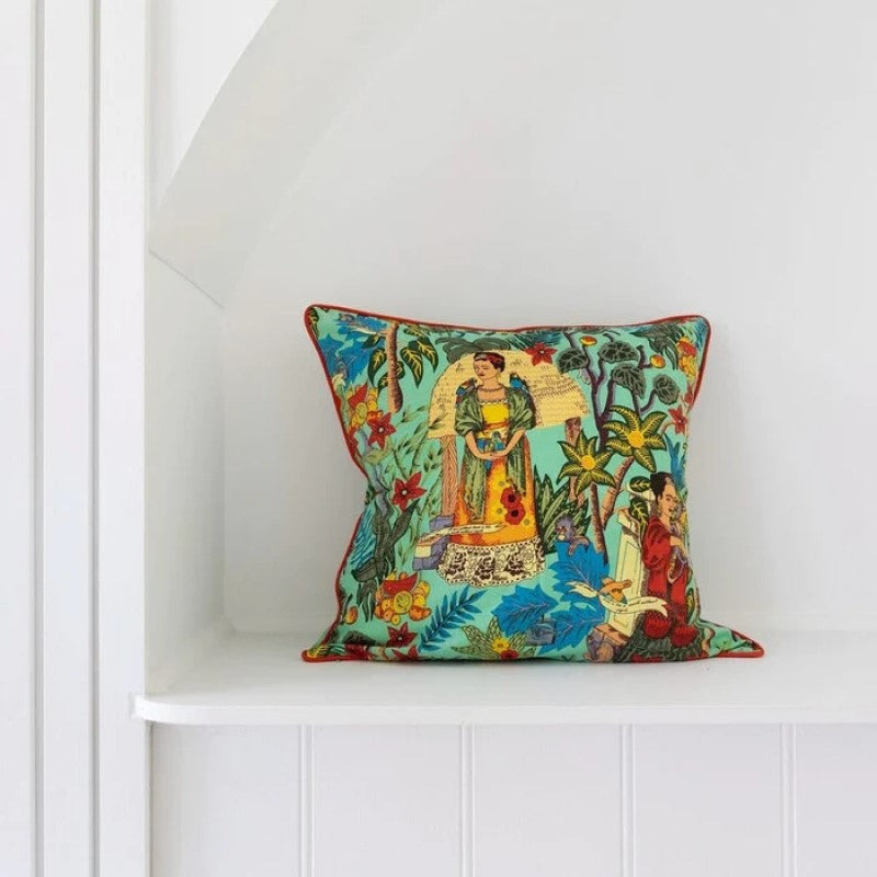 Vintage-Inspired Chinese Women Cushion Cover 50 x 50cms