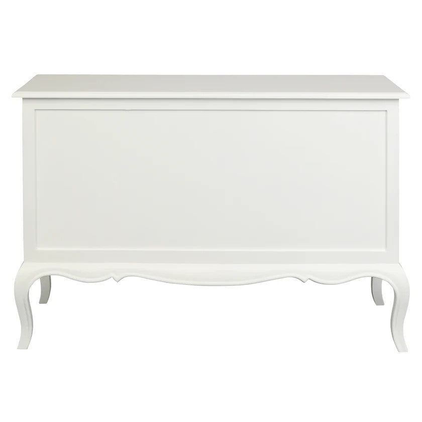Vintage-Inspired French Provincial Tallboy - White