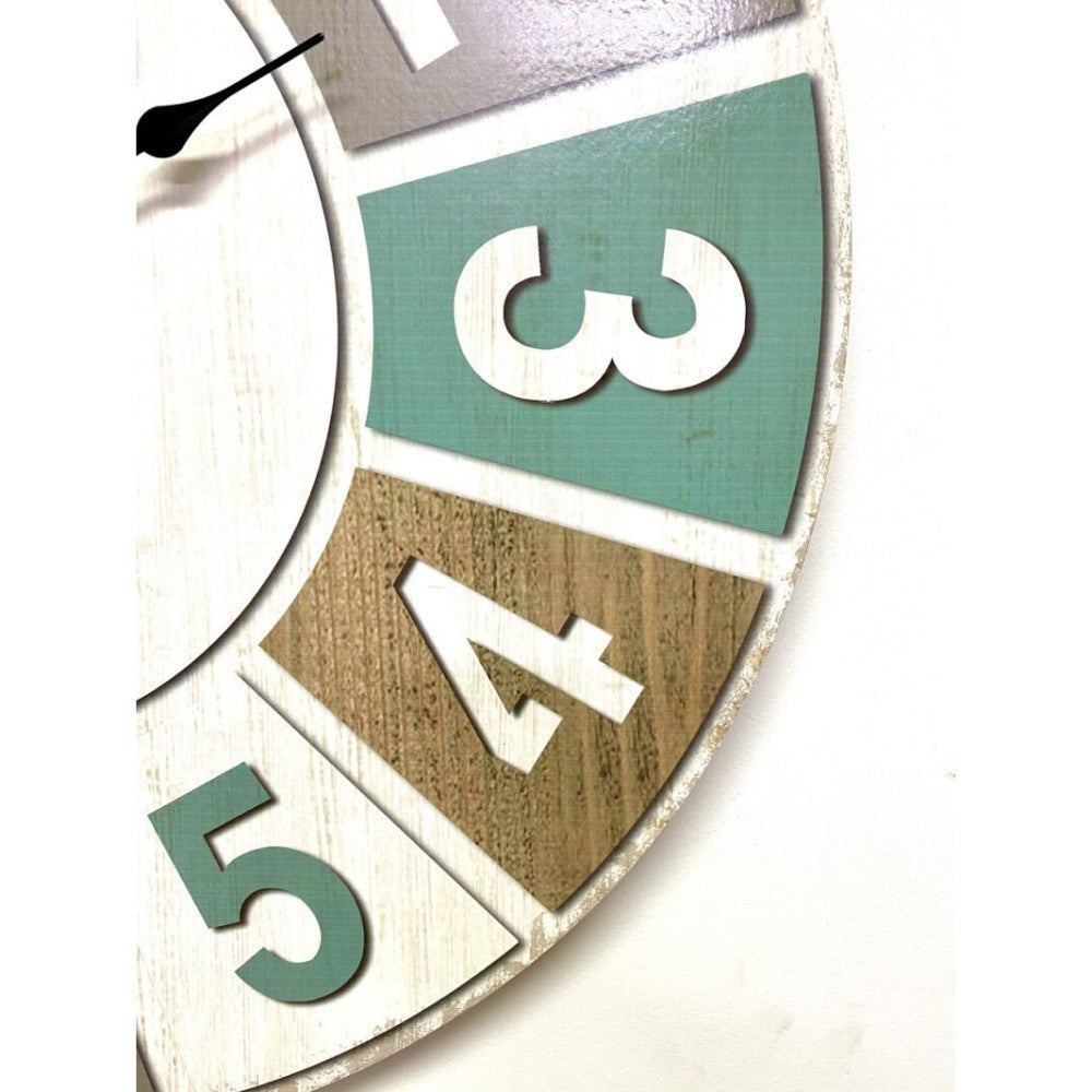 Vintage-Inspired Timber Wall Clock 60cms