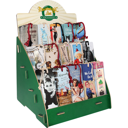 Vintage-Inspired Wooden Bookmark Display Stand