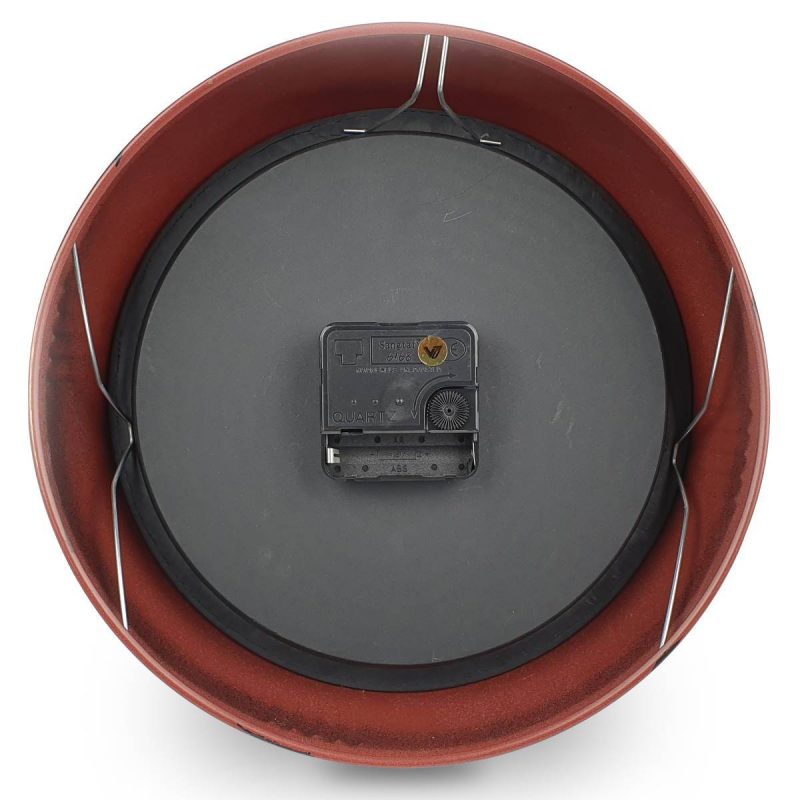 Vintage Black Round Wall Clock 24cms