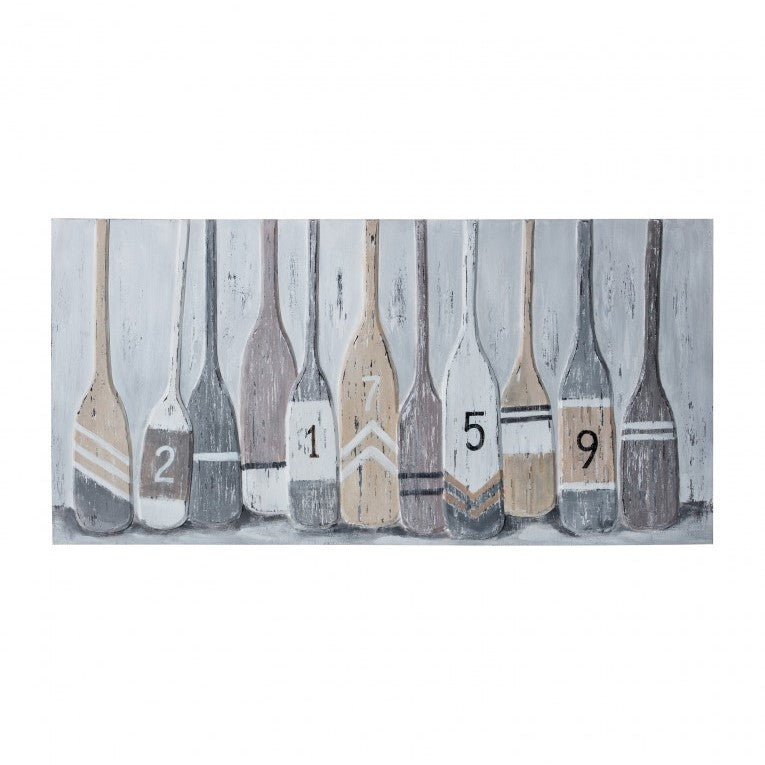 Coastal Rowing Arms Canvas Art
