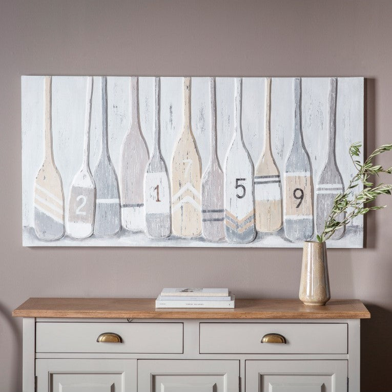 Coastal Rowing Arms Canvas Art