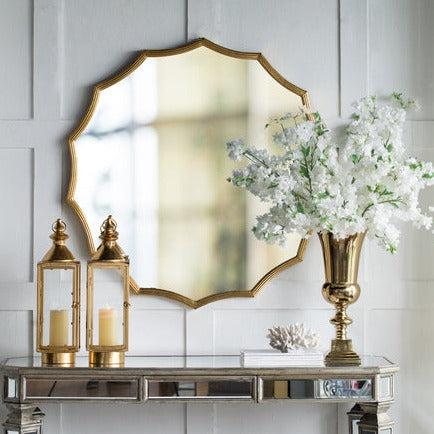 Vintage Glamour Scalloped Mirror - Large