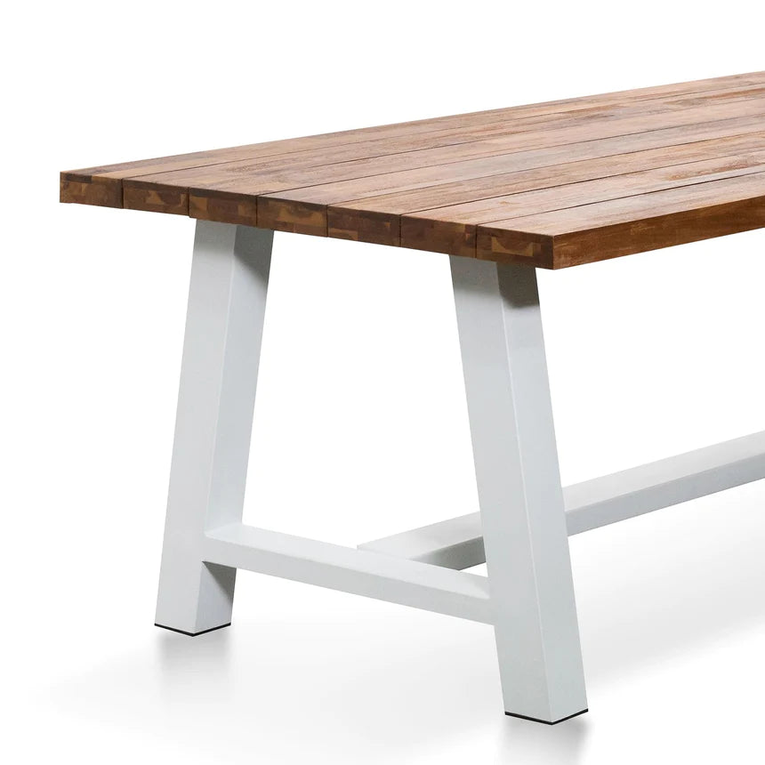 Vintage Inspired Dining Table 250cms - Natural & White