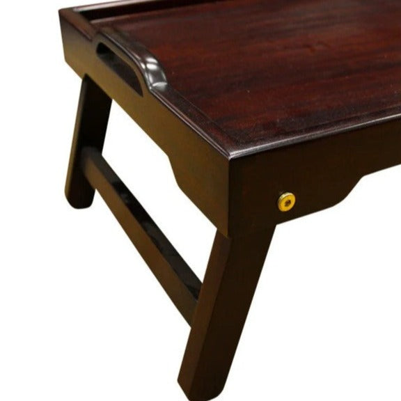 Vintage Large Breakfast Tray - Dark Mahogany