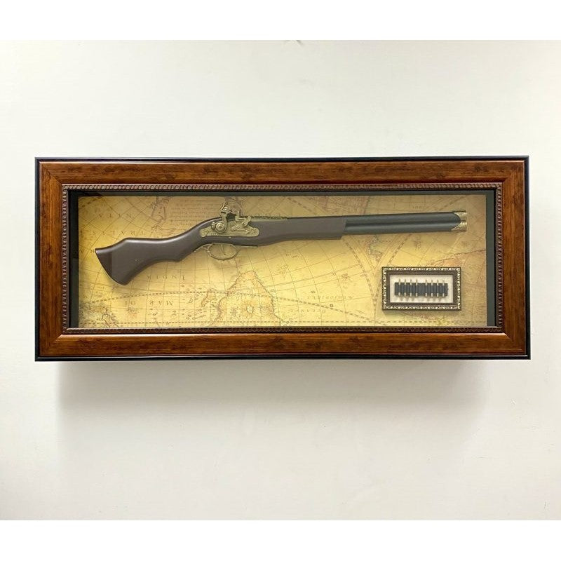Vintage Large Plastic Gun Timber Frame