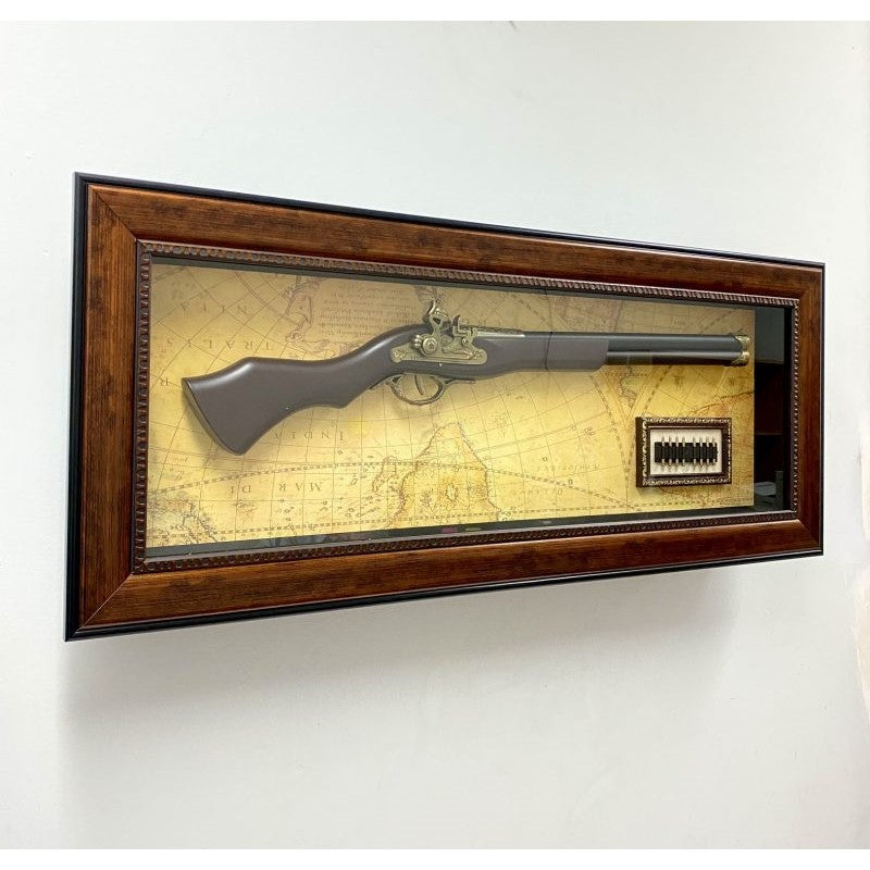 Vintage Large Plastic Gun Timber Frame