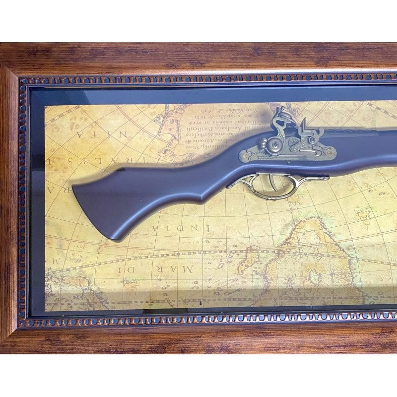 Vintage Large Plastic Gun Timber Frame