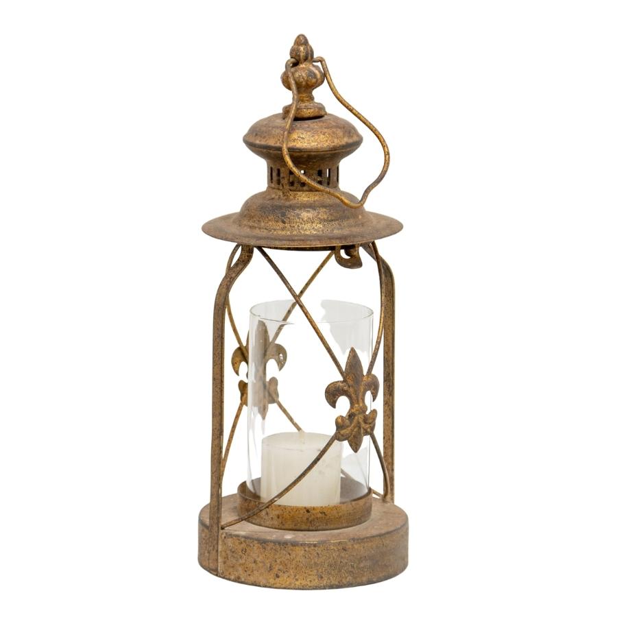 Vintage Lustre Lantern with Fleur