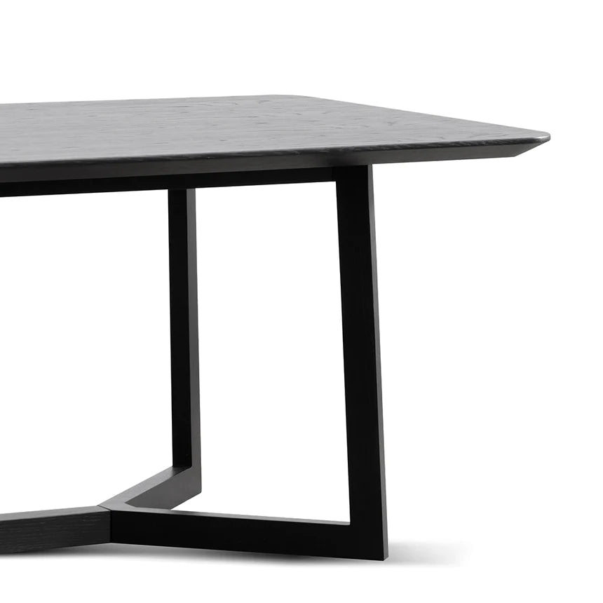 Vintage Maple Wooden Dining Table 240cms - Black