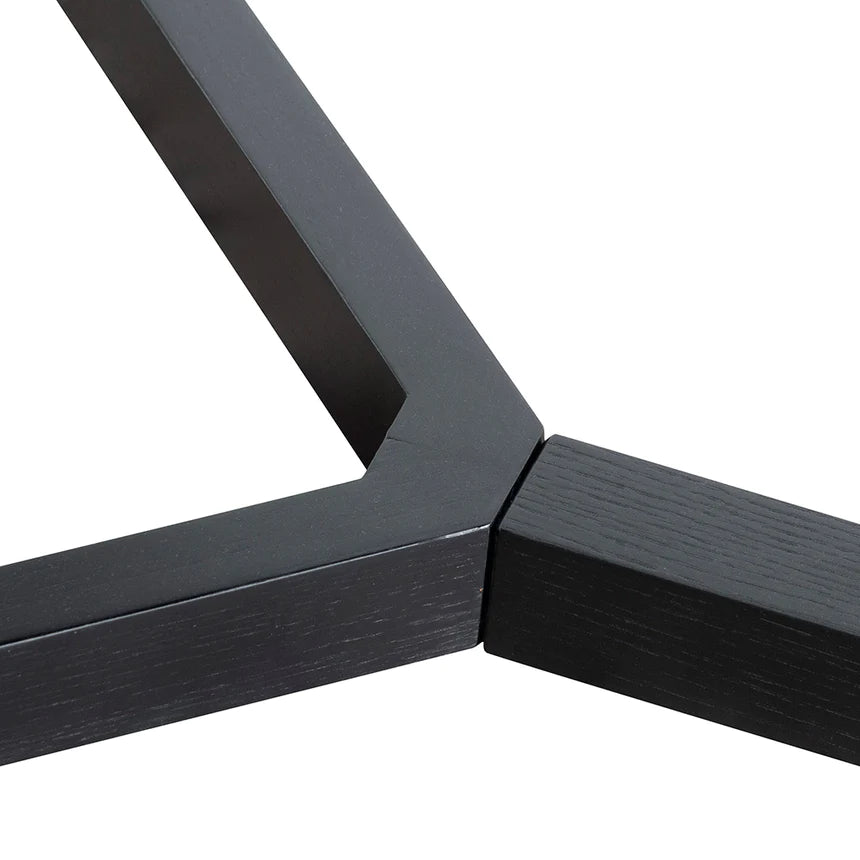 Vintage Maple Wooden Dining Table 240cms - Black