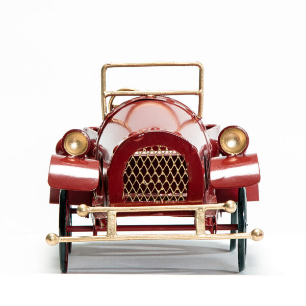 Vintage Metal Red Car Home Accent