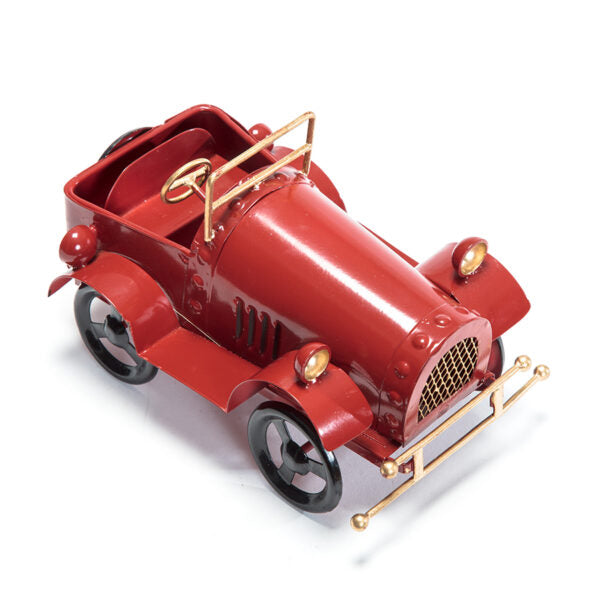 Vintage Metal Red Car Home Accent