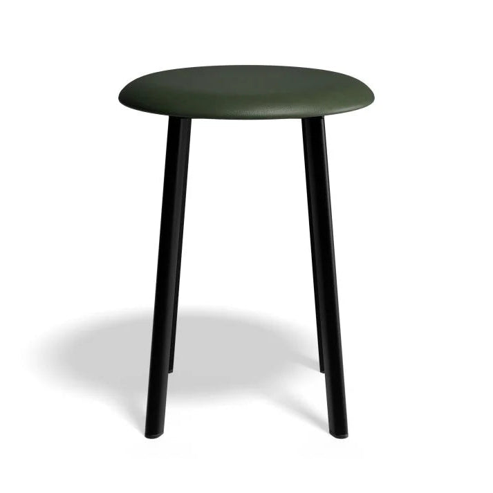 Vintage PU Leather Low Stool - Green - 46cms
