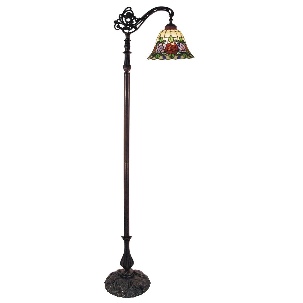Vintage Red Rose Edwardian Floor Lamp