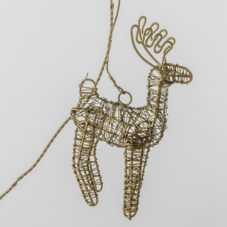 Vintage Look Metal Mesh Reindeer Garland (Available in 3 Colors)