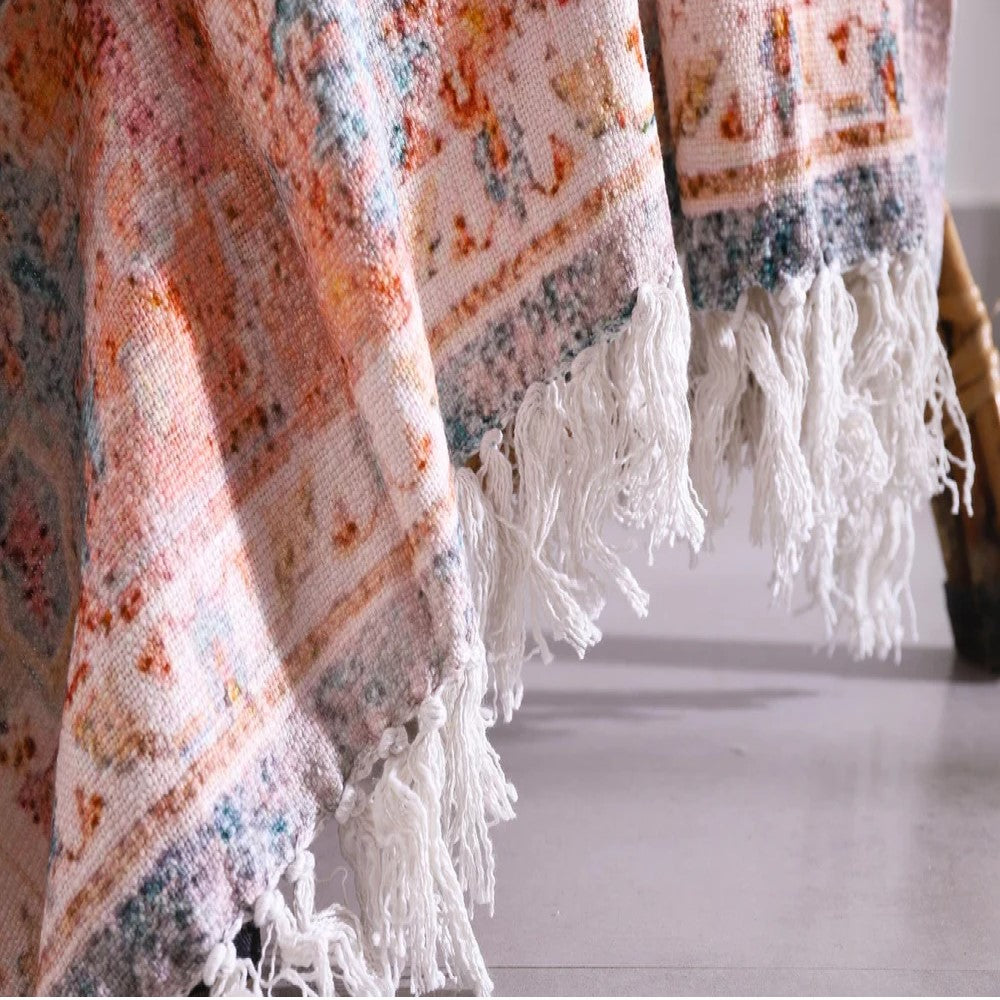 Vintage Rustic Look Designer Cotton Throw