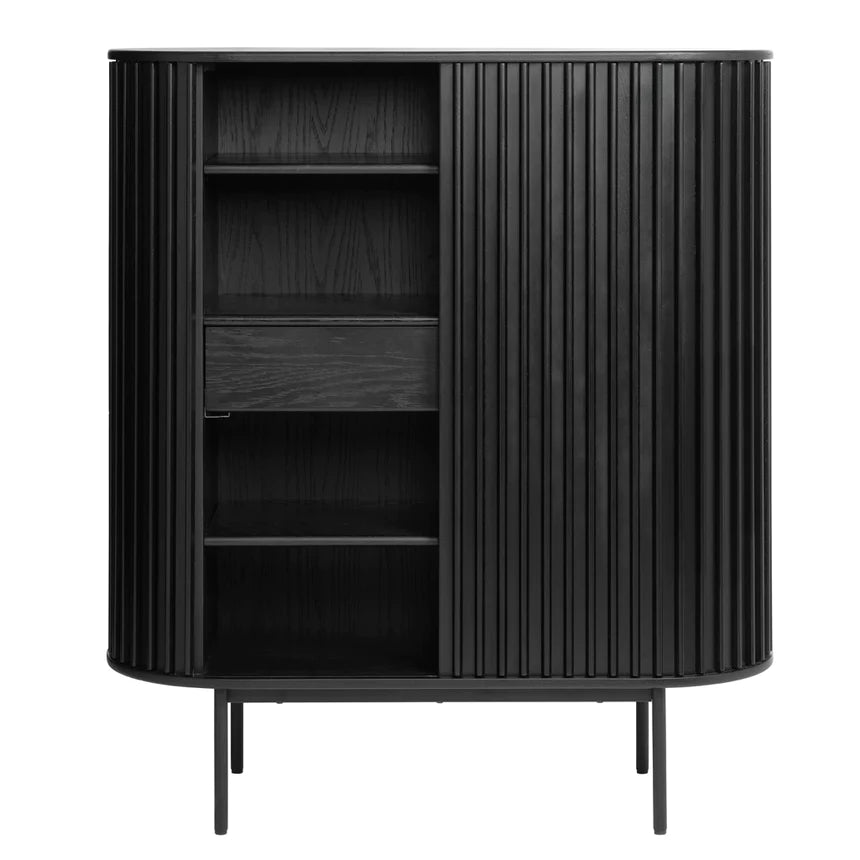 Vintage Storage Bar Cabinet- Black