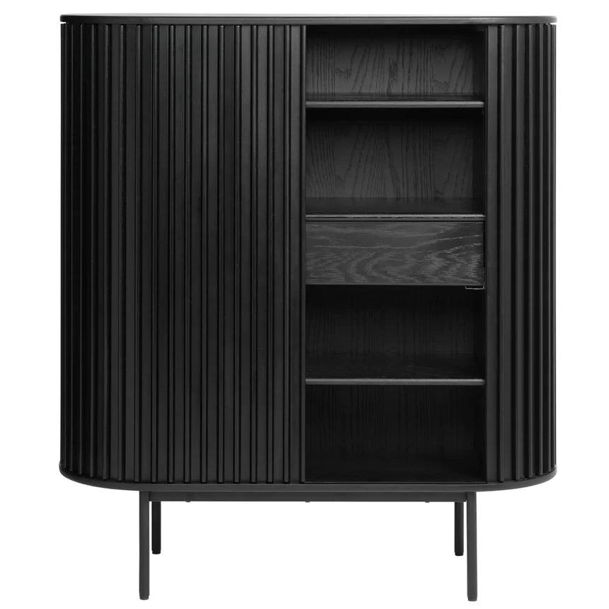 Vintage Storage Bar Cabinet- Black