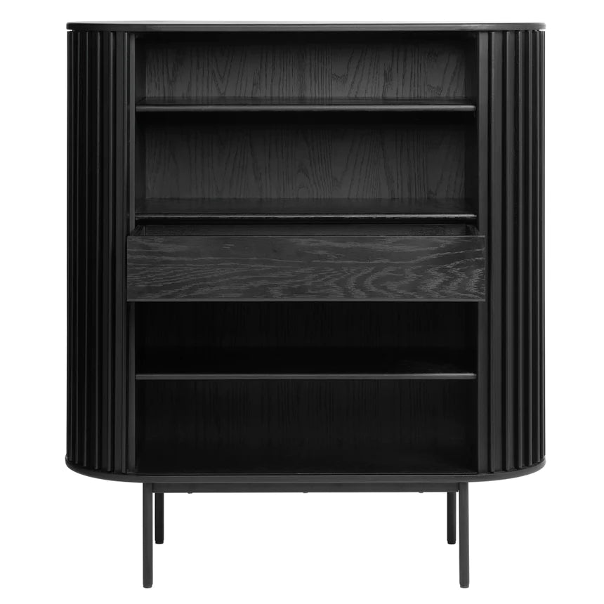 Vintage Storage Bar Cabinet- Black