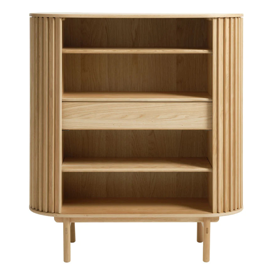 Vintage Storage Bar Cabinet- Natural