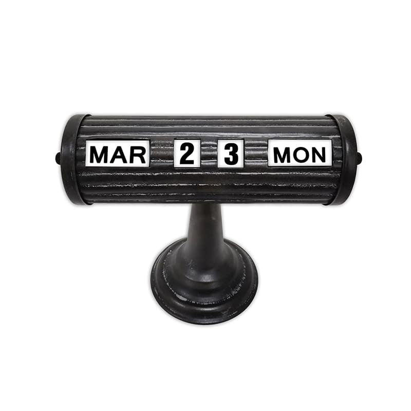 Vintage Style Black Table-top Calendar