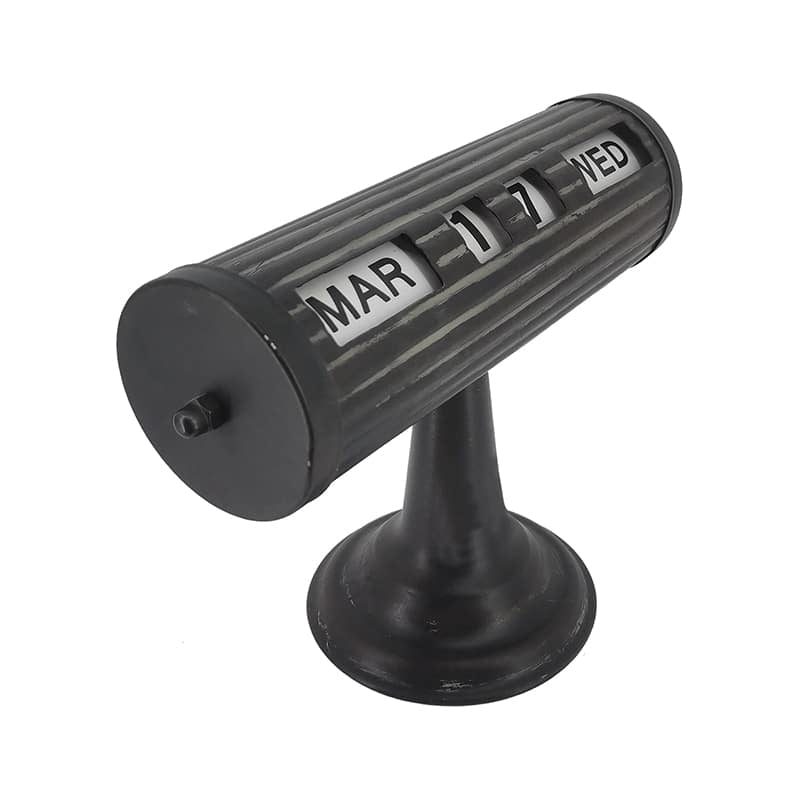 Vintage Style Black Table-top Calendar
